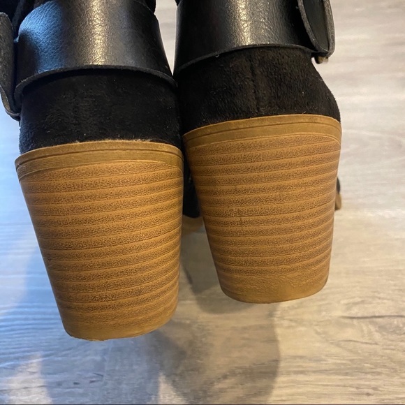 Roxy faux Suede Black Women's Ankle Boots - Picture 7 of 13